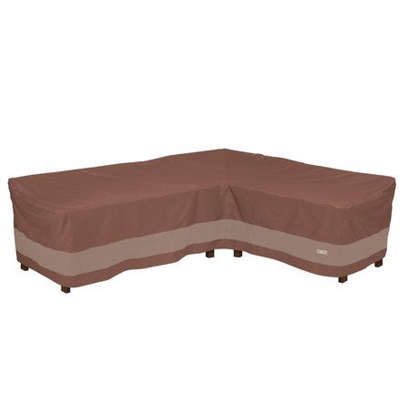 CLASSIC ACCESSORIES Classic Accessories USC10685 Ultimate L-Shape Sectional Lounge Set Cover - Right & Duck Covers; Mocha Cappuccino USC10685